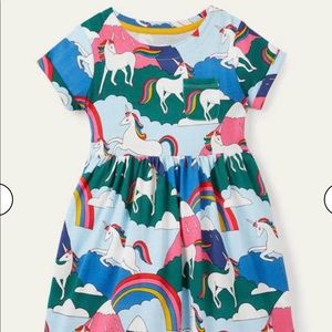 NWOT Mini Boden Unicorn Fun Jersey Dress